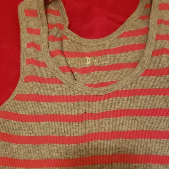 Gap Grey & Pink Striped Tank - Picture 3 of 7